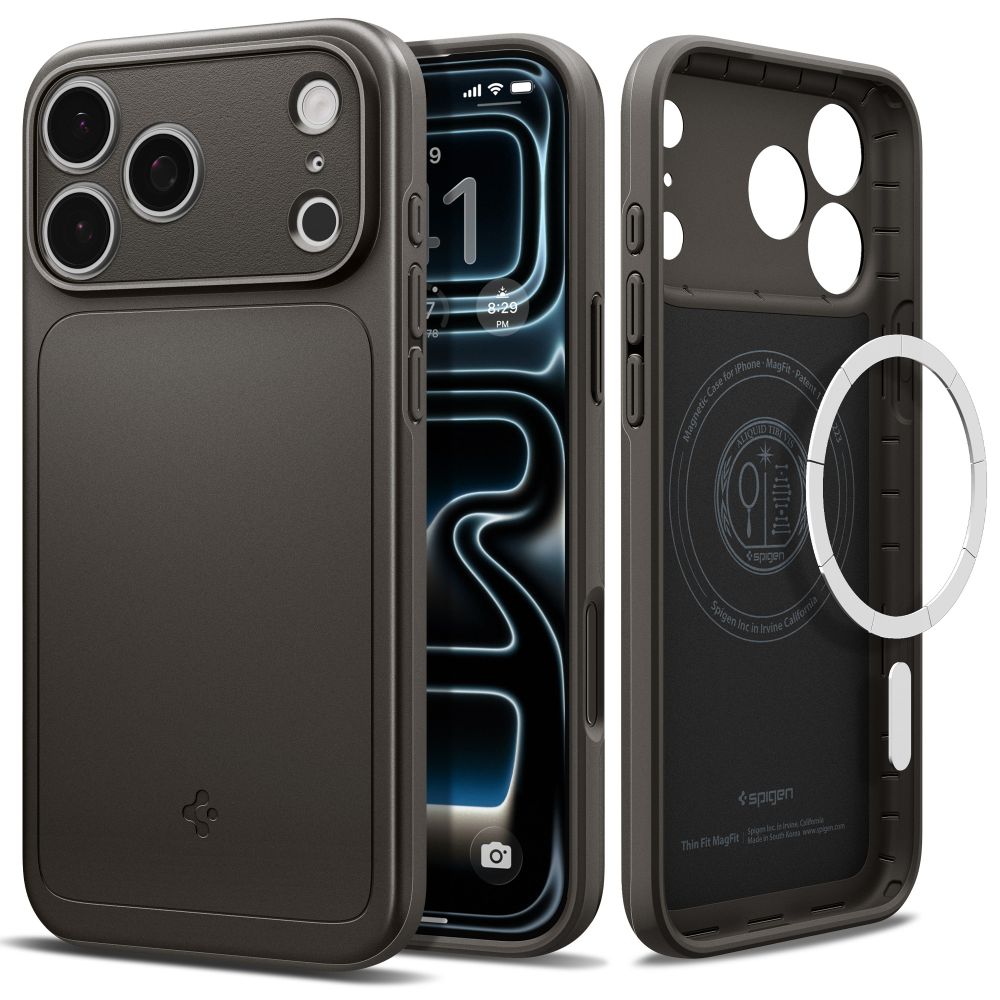 Spigen Thin Fit MagSafe dėklas iPhone 18 Pro Max / 17 Pro Max - juodas -- iPhone 18 Pro Max / iPhone 17 Pro Max
