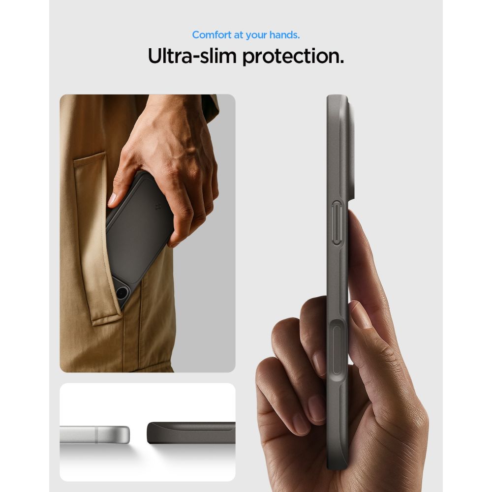 Spigen Thin Fit MagSafe dėklas iPhone 18 Pro Max / 17 Pro Max - juodas -- iPhone 18 Pro Max / iPhone 17 Pro Max