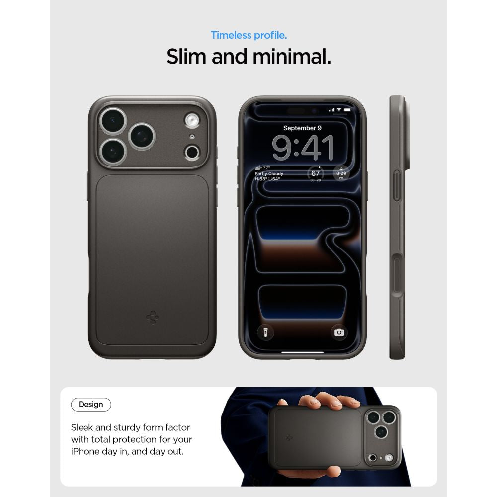Spigen Thin Fit MagSafe dėklas iPhone 18 Pro Max / 17 Pro Max - juodas -- iPhone 18 Pro Max / iPhone 17 Pro Max