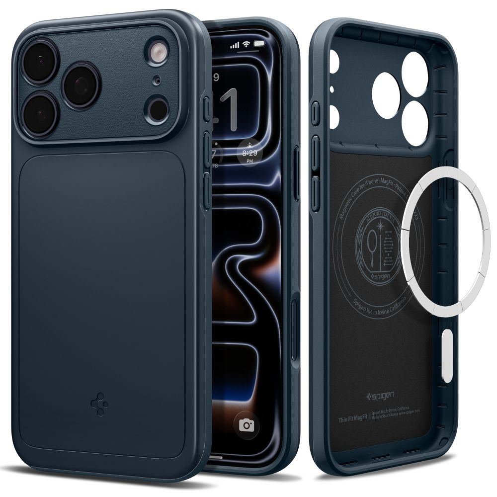 Spigen Thin Fit MagSafe dėklas iPhone 18 Pro Max / 17 Pro Max - pilka -- iPhone 18 Pro Max / iPhone 17 Pro Max