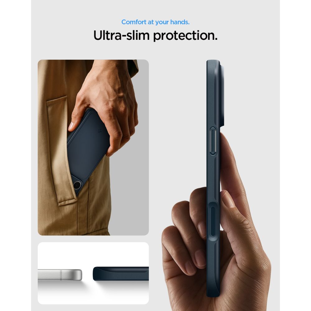 Spigen Thin Fit MagSafe dėklas iPhone 18 Pro Max / 17 Pro Max - pilka -- iPhone 18 Pro Max / iPhone 17 Pro Max