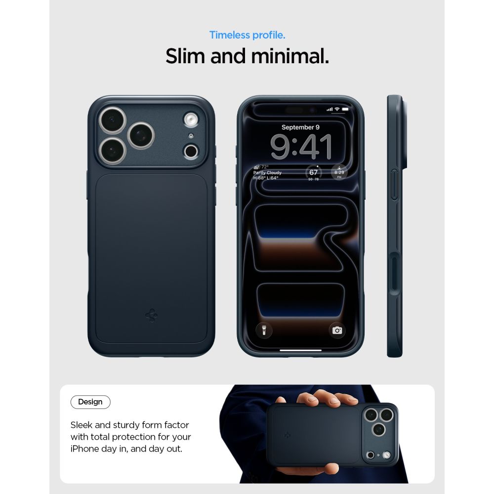 Spigen Thin Fit MagSafe dėklas iPhone 18 Pro Max / 17 Pro Max - pilka -- iPhone 18 Pro Max / iPhone 17 Pro Max