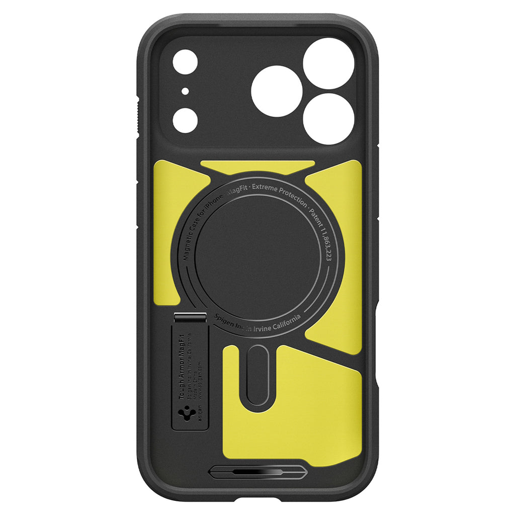 Spigen Tough Armor MagSafe dėklas iPhone 18 Pro / 17 Pro - juodas -- iPhone 18 Pro / iPhone 17 Pro