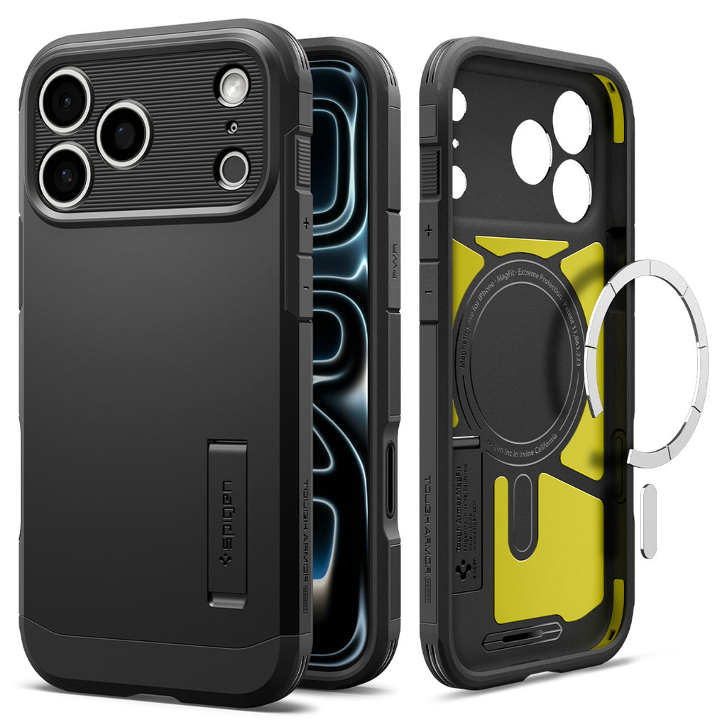 Spigen Tough Armor dėklas iPhone 18 Pro Max / 17 Pro Max - juodas -- iPhone 18 Pro Max / iPhone 17 Pro Max