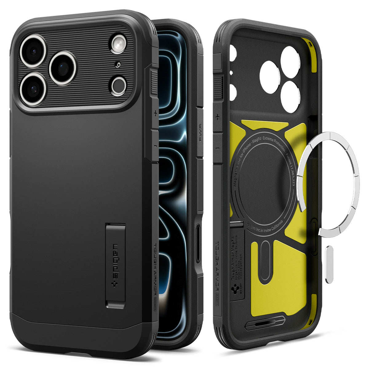 Spigen Tough Armor dėklas iPhone 18 Pro Max / 17 Pro Max - juodas -- iPhone 18 Pro Max / iPhone 17 Pro Max