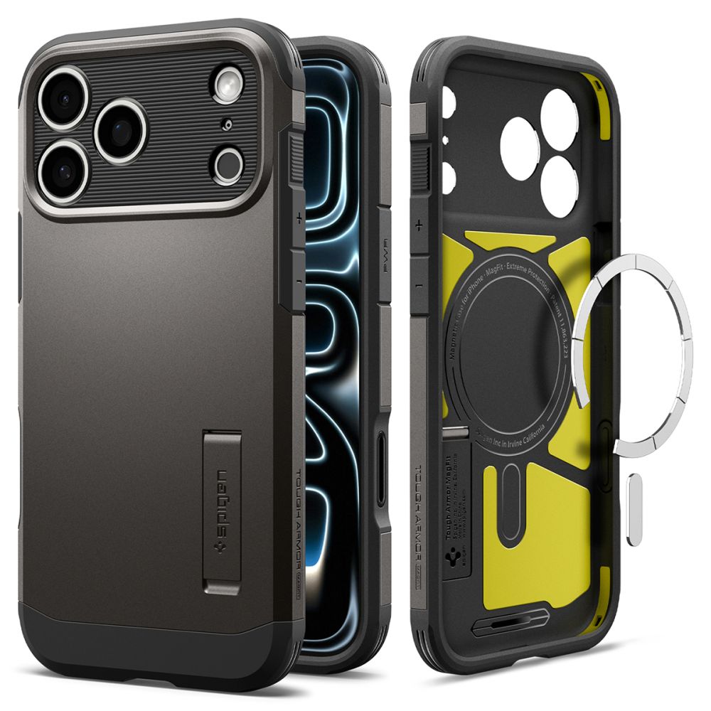 Spigen Tough Armor dėklas iPhone 18 Pro Max / 17 Pro Max - juodas -- iPhone 18 Pro Max / iPhone 17 Pro Max