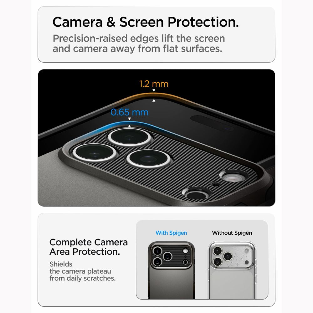 Spigen Tough Armor dėklas iPhone 18 Pro Max / 17 Pro Max - juodas -- iPhone 18 Pro Max / iPhone 17 Pro Max