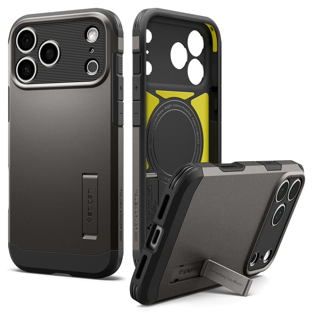 Spigen Tough Armor dėklas iPhone 18 Pro Max / 17 Pro Max - juodas -- iPhone 18 Pro Max / iPhone 17 Pro Max