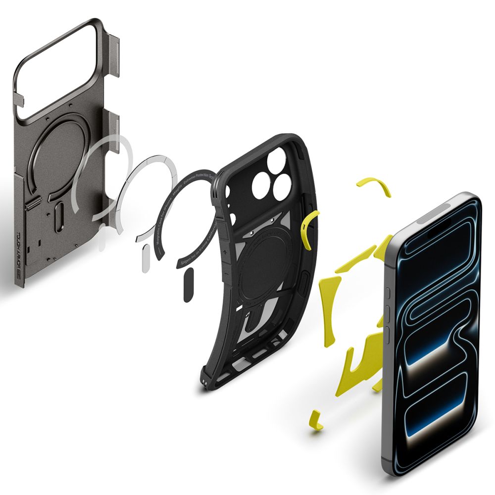 Spigen Tough Armor dėklas iPhone 18 Pro Max / 17 Pro Max - juodas -- iPhone 18 Pro Max / iPhone 17 Pro Max