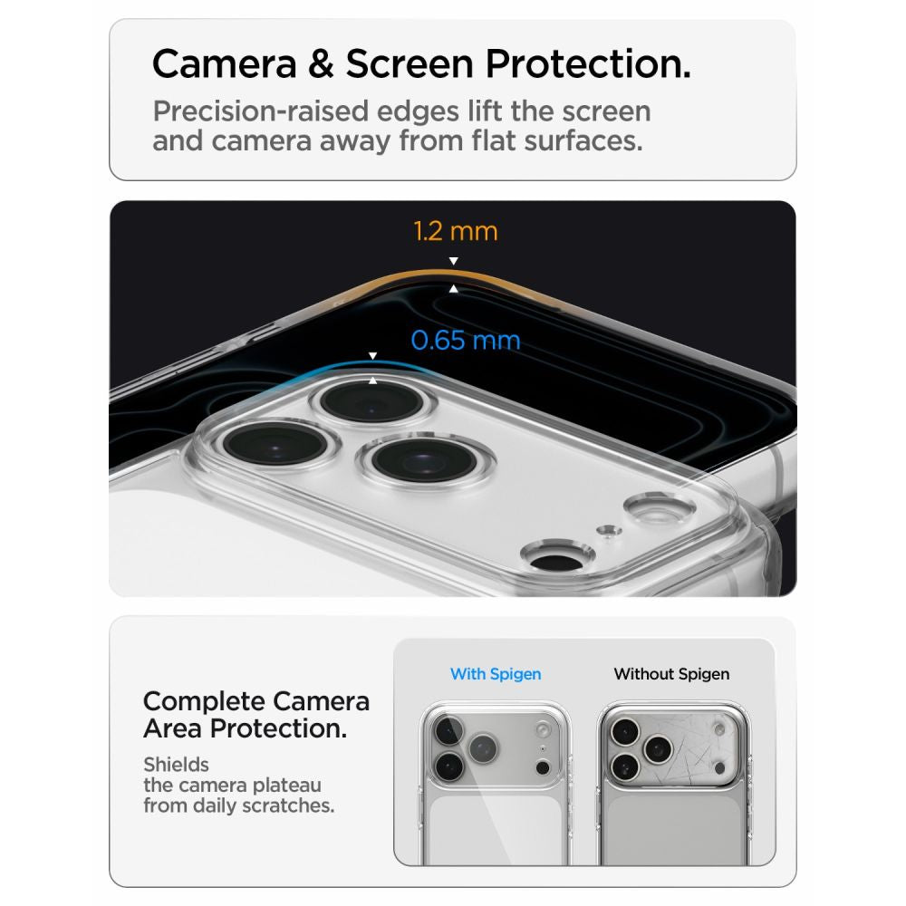 Spigen Ultra Hybrid dėklas iPhone 18 Pro / 17 Pro - Skaidrus -- iPhone 18 Pro / 17 Pro