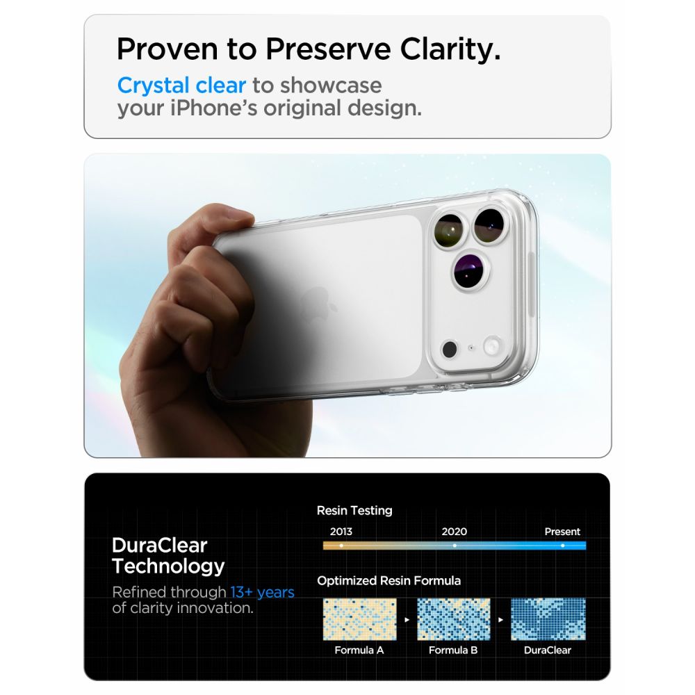 Spigen Ultra Hybrid dėklas iPhone 18 Pro / 17 Pro - Skaidrus -- iPhone 18 Pro / 17 Pro