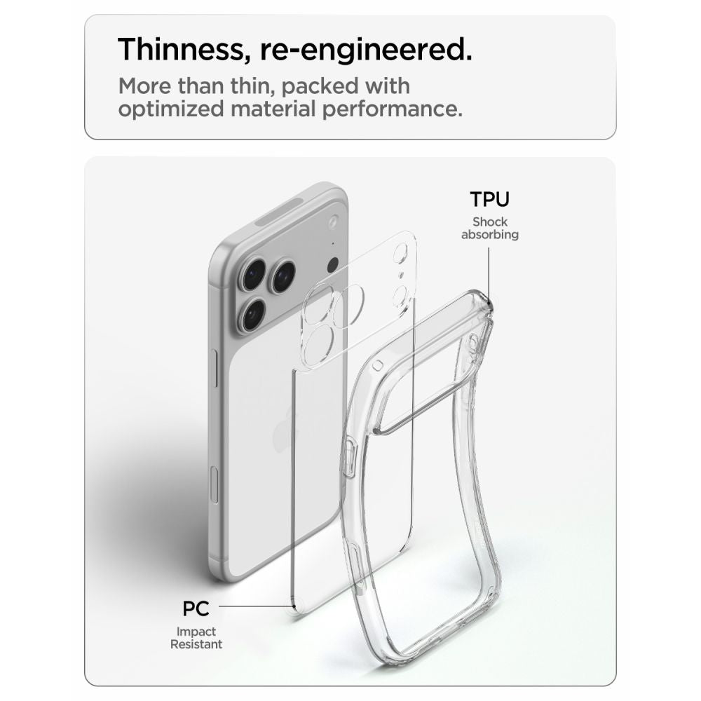 Spigen Ultra Hybrid dėklas iPhone 18 Pro / 17 Pro - Skaidrus -- iPhone 18 Pro / 17 Pro