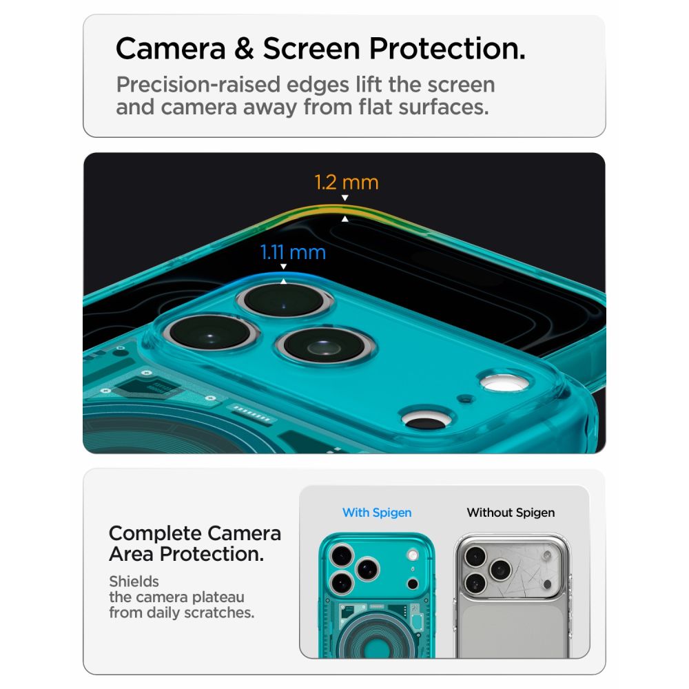 Spigen Ultra Hybrid MagSafe dėklas iPhone 18 Pro / 17 Pro - šviesi mėlyna -- iPhone 18 Pro / 17 Pro