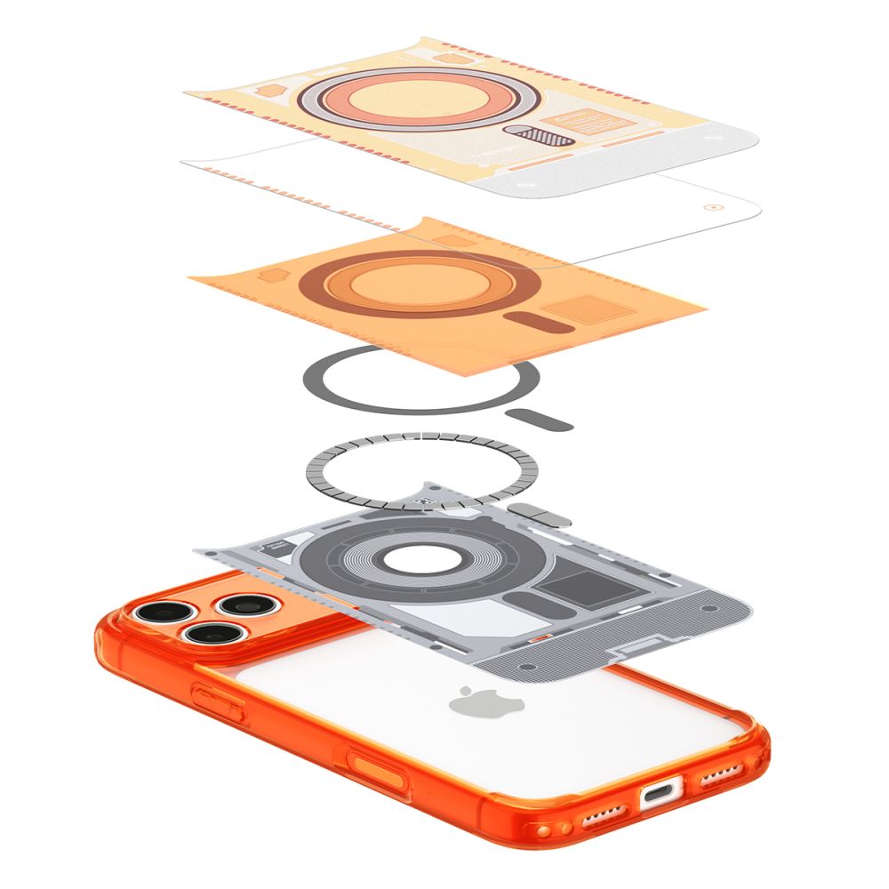 Spigen Ultra Hybrid MagSafe dėklas iPhone 18 Pro / 17 Pro - oranžinis -- iPhone 18 Pro / 17 Pro