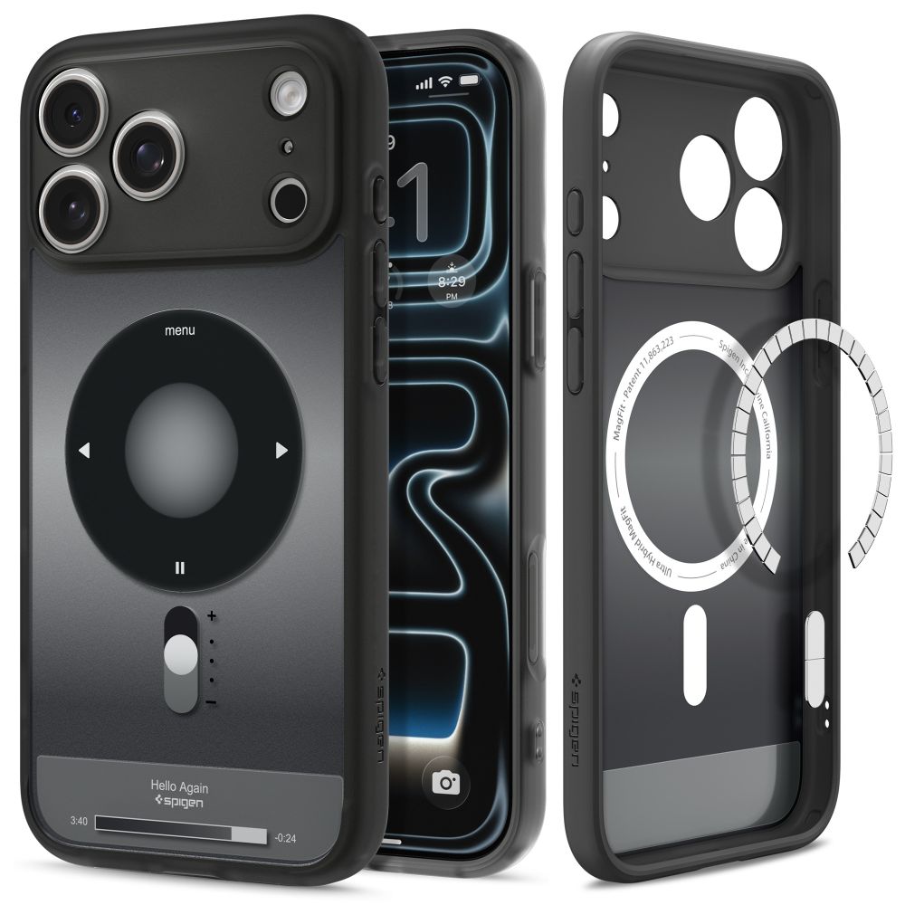 Spigen Ultra Hybrid MagSafe dėklas iPhone 18 Pro / 17 Pro - juodas -- iPhone 18 Pro / 17 Pro