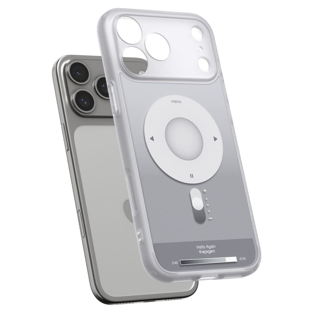 Spigen Ultra Hybrid MagSafe dėklas iPhone 18 Pro / 17 Pro - sidabrinis -- iPhone 18 Pro / 17 Pro