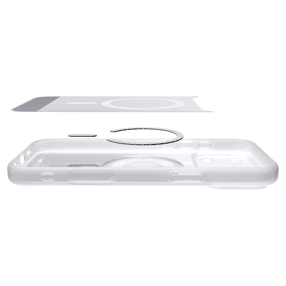 Spigen Ultra Hybrid MagSafe dėklas iPhone 18 Pro / 17 Pro - sidabrinis -- iPhone 18 Pro / 17 Pro