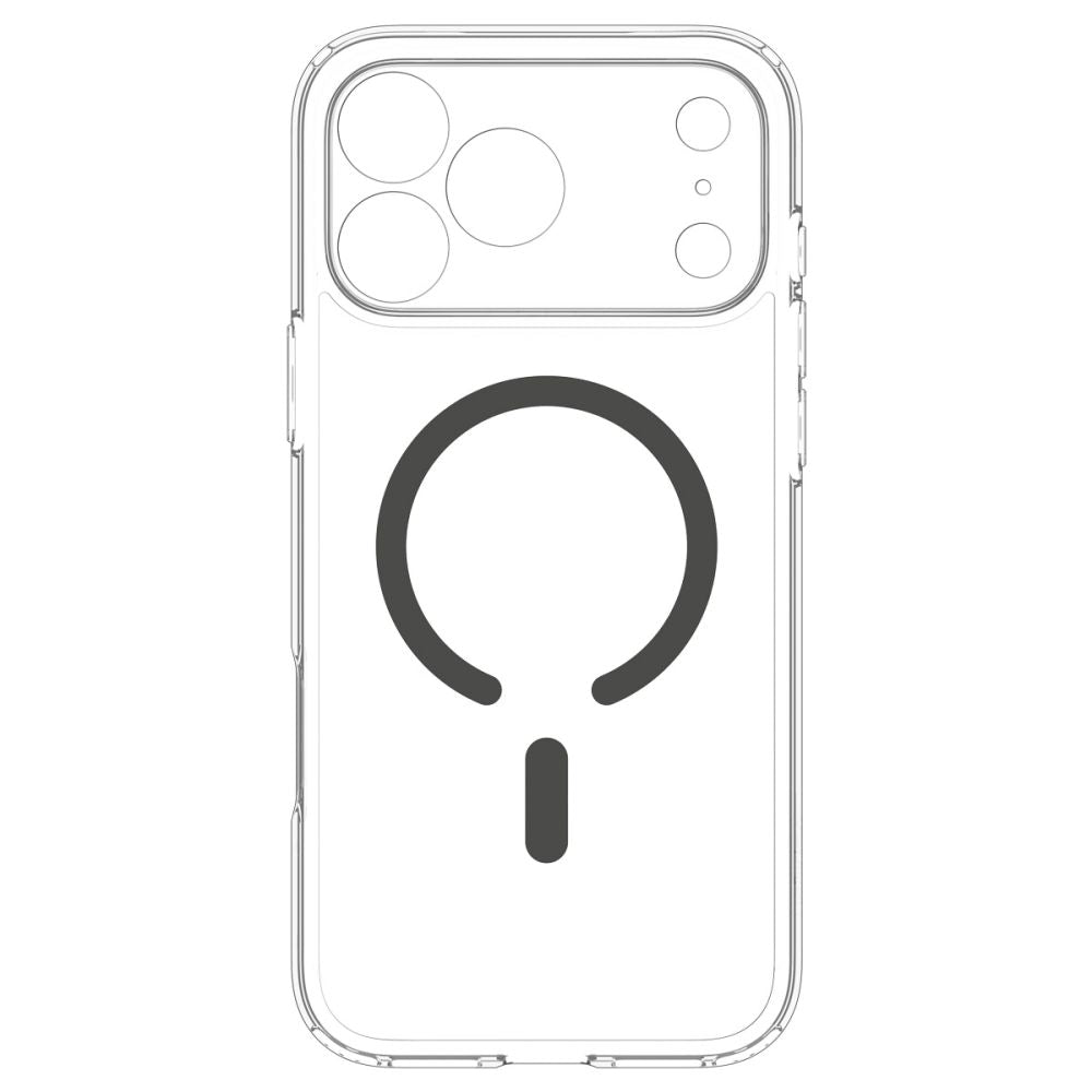 Spigen Ultra Hybrid MagSafe dėklas iPhone 18 Pro / 17 Pro - skaidrus grafito -- iPhone 18 Pro / 17 Pro