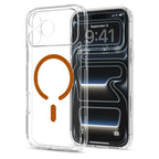 Spigen Ultra Hybrid MagSafe dėklas iPhone 18 Pro / 17 Pro - permatomas oranžinis -- iPhone 18 Pro / 17 Pro