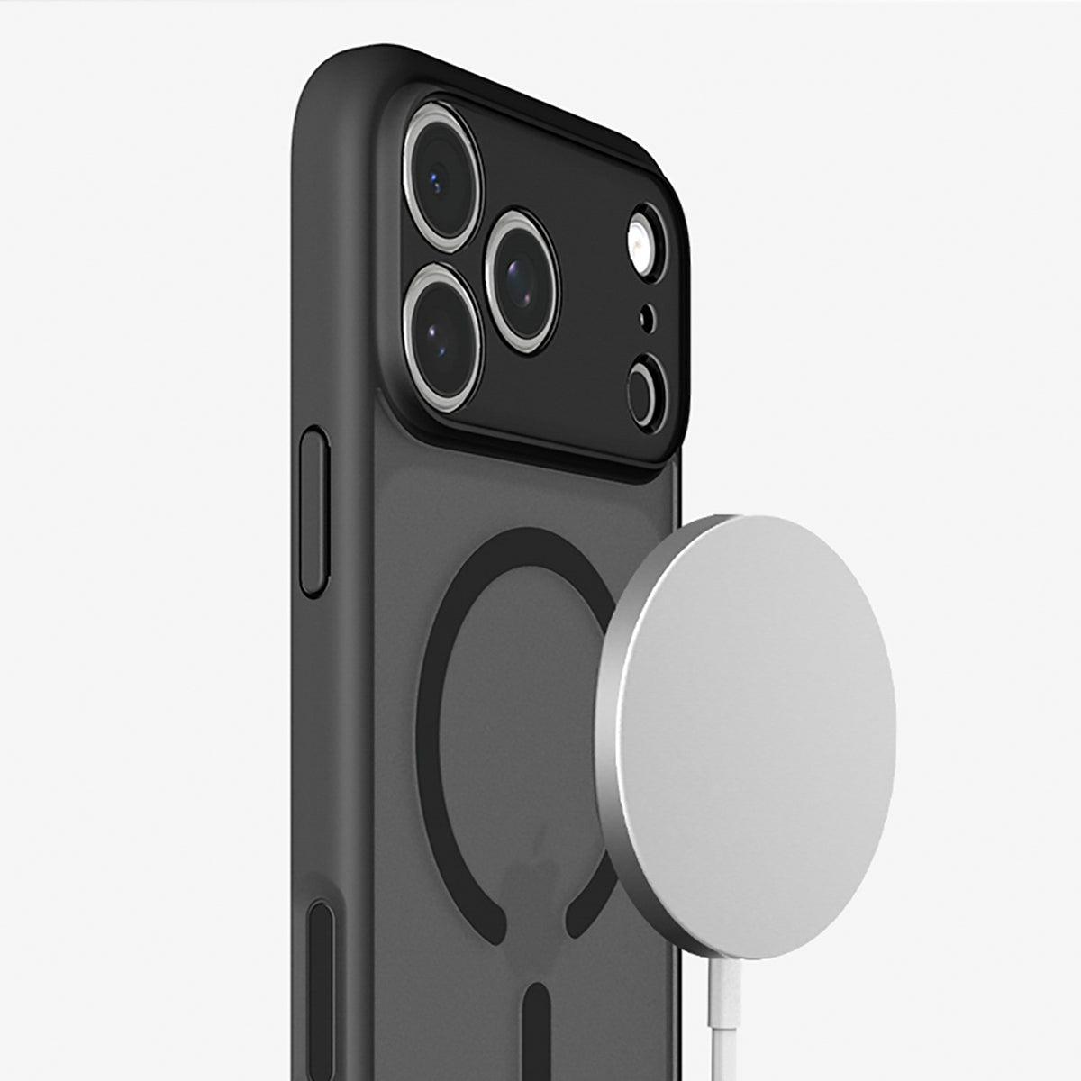Spigen Ultra Hybrid MagSafe dėklas skirtas iPhone 18 Pro / 17 Pro - šerkšnis juodas -- iPhone 18 Pro / iPhone 17 Pro