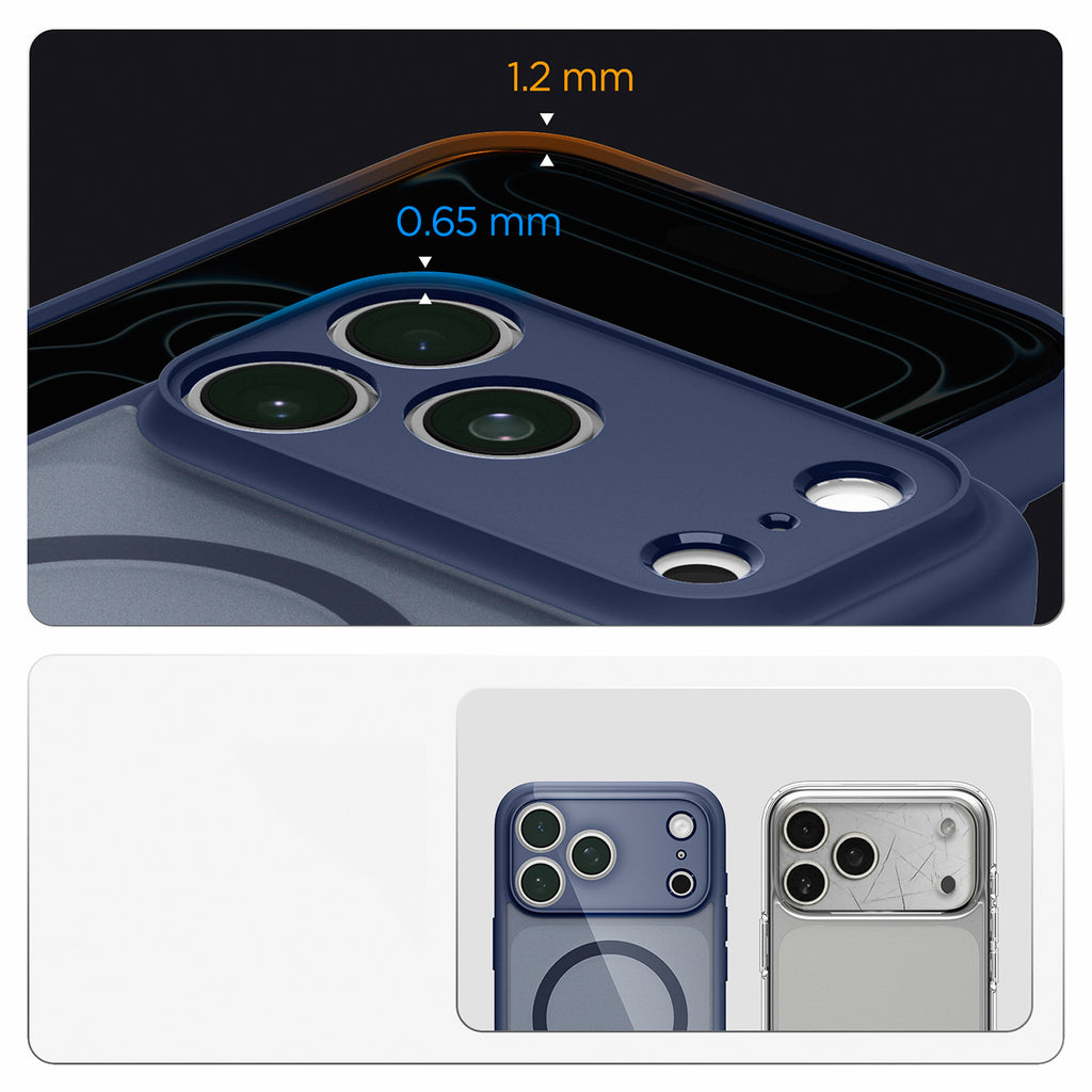 Spigen Ultra Hybrid MagSafe dėklas iPhone 18 Pro / 17 Pro - šaltai mėlynas -- iPhone 18 Pro / 17 Pro