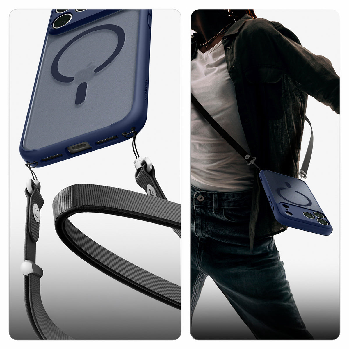Spigen Ultra Hybrid MagSafe dėklas iPhone 18 Pro / 17 Pro - šaltai mėlynas -- iPhone 18 Pro / 17 Pro