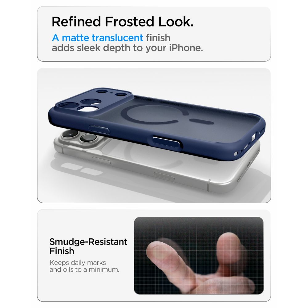 Spigen Ultra Hybrid MagSafe dėklas iPhone 18 Pro / 17 Pro - šaltai mėlynas -- iPhone 18 Pro / 17 Pro
