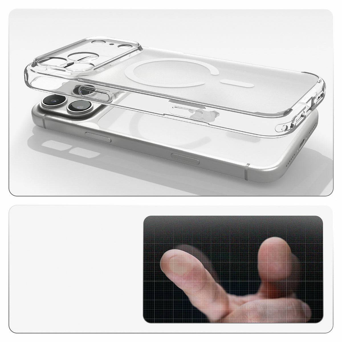 Spigen Ultra Hybrid MagSafe dėklas iPhone 18 Pro / 17 Pro - šalta balta -- iPhone 18 Pro / 17 Pro