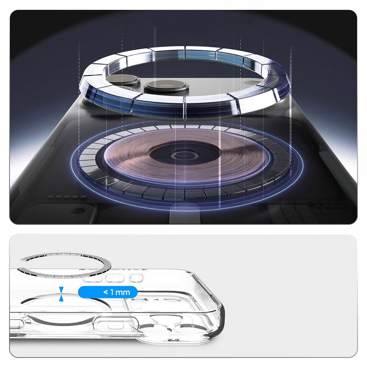 Spigen Ultra Hybrid MagSafe dėklas iPhone 18 Pro / 17 Pro - šalta balta -- iPhone 18 Pro / 17 Pro