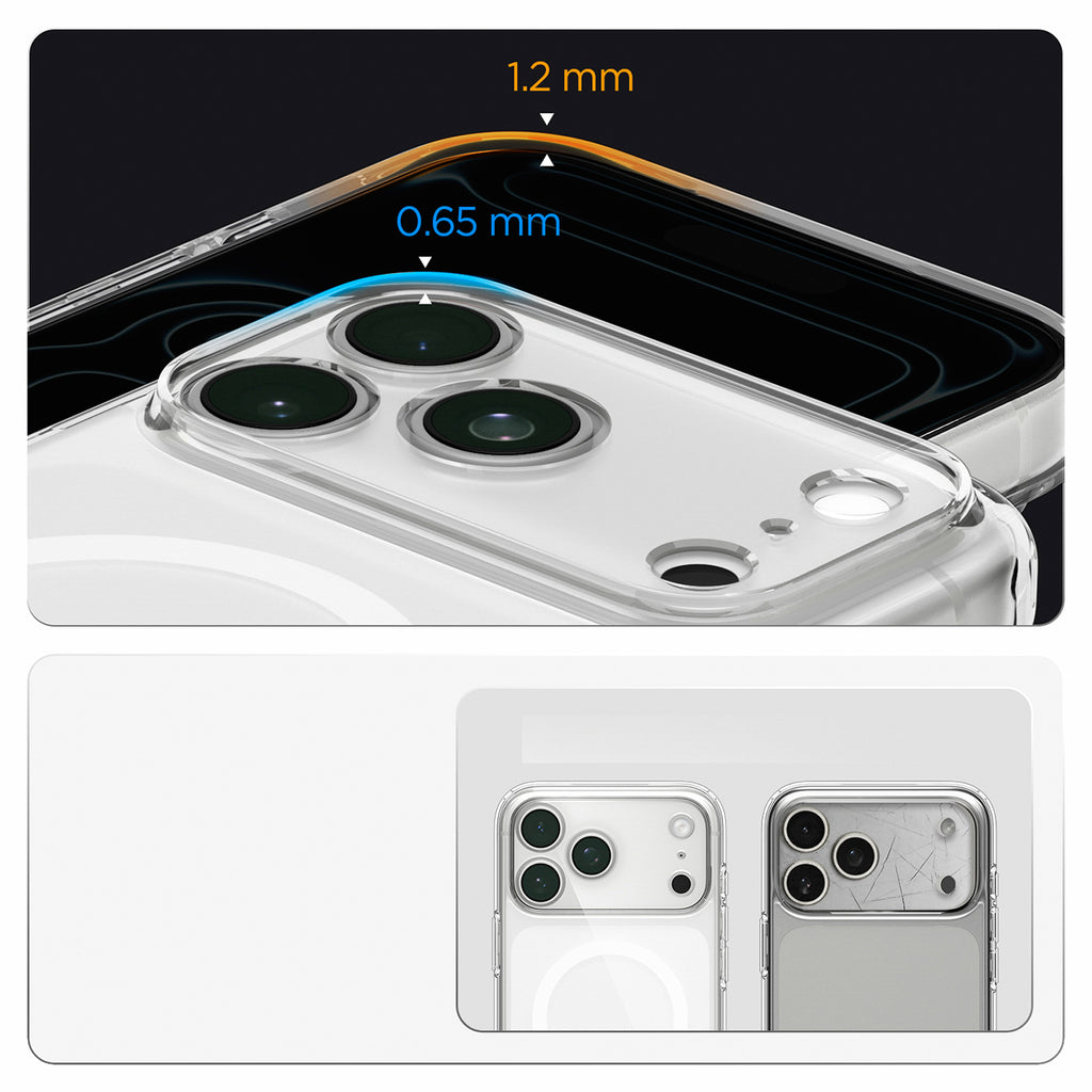 Spigen Ultra Hybrid MagSafe dėklas iPhone 18 Pro / 17 Pro - šalta balta -- iPhone 18 Pro / 17 Pro