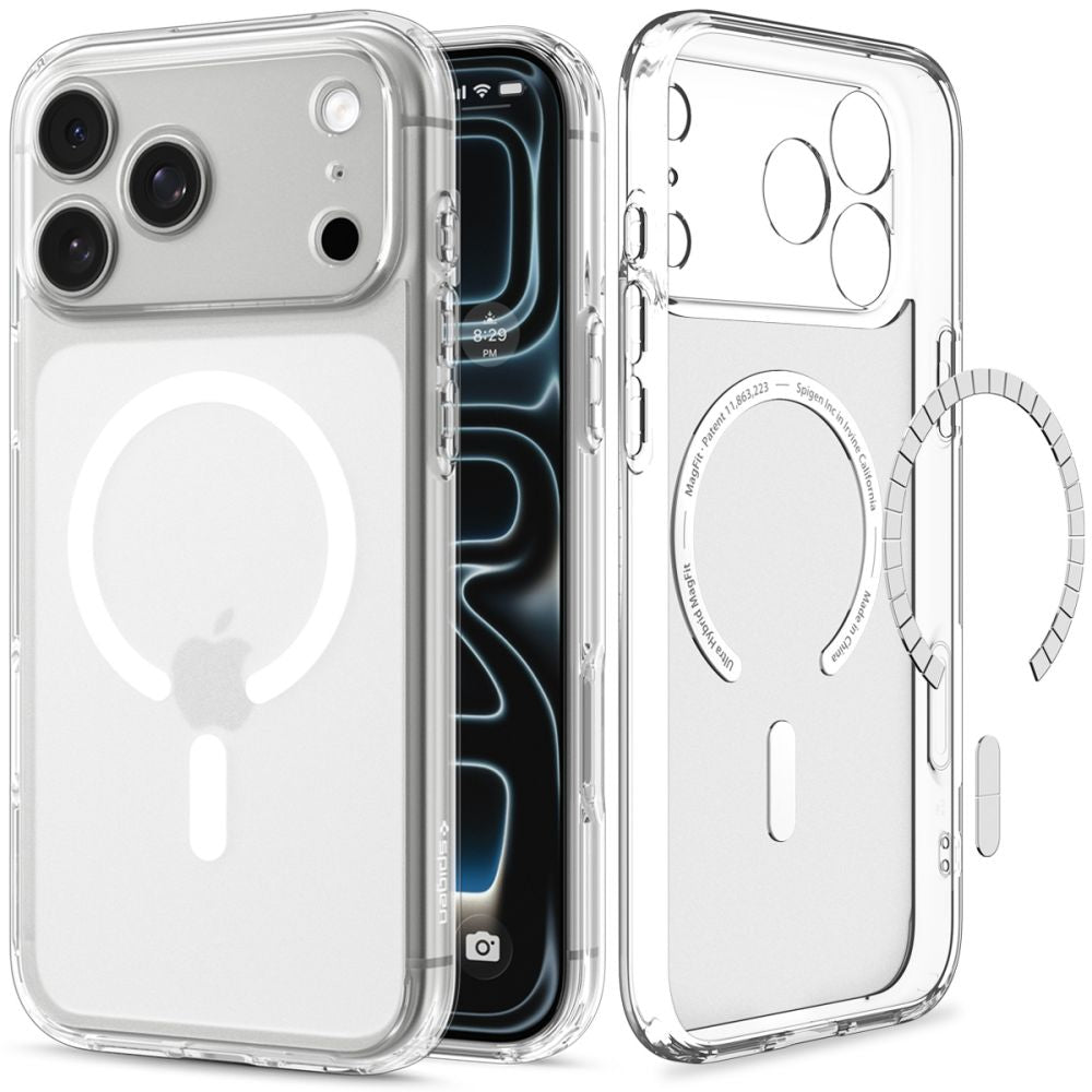 Spigen Ultra Hybrid MagSafe dėklas iPhone 18 Pro / 17 Pro - šalta balta -- iPhone 18 Pro / 17 Pro