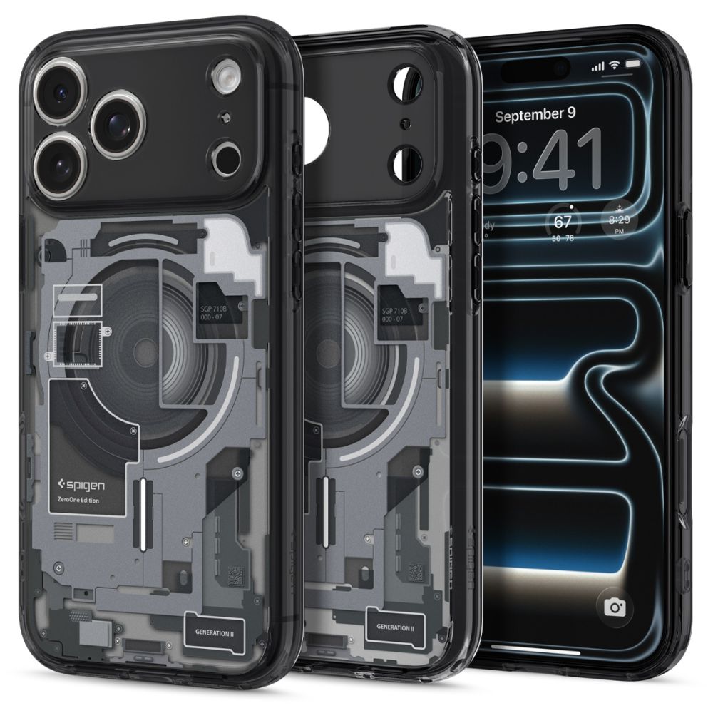 Spigen Ultra Hybrid MagSafe Zero One dėklas iPhone 18 Pro / 17 Pro - juodas -- iPhone 18 Pro / 17 Pro