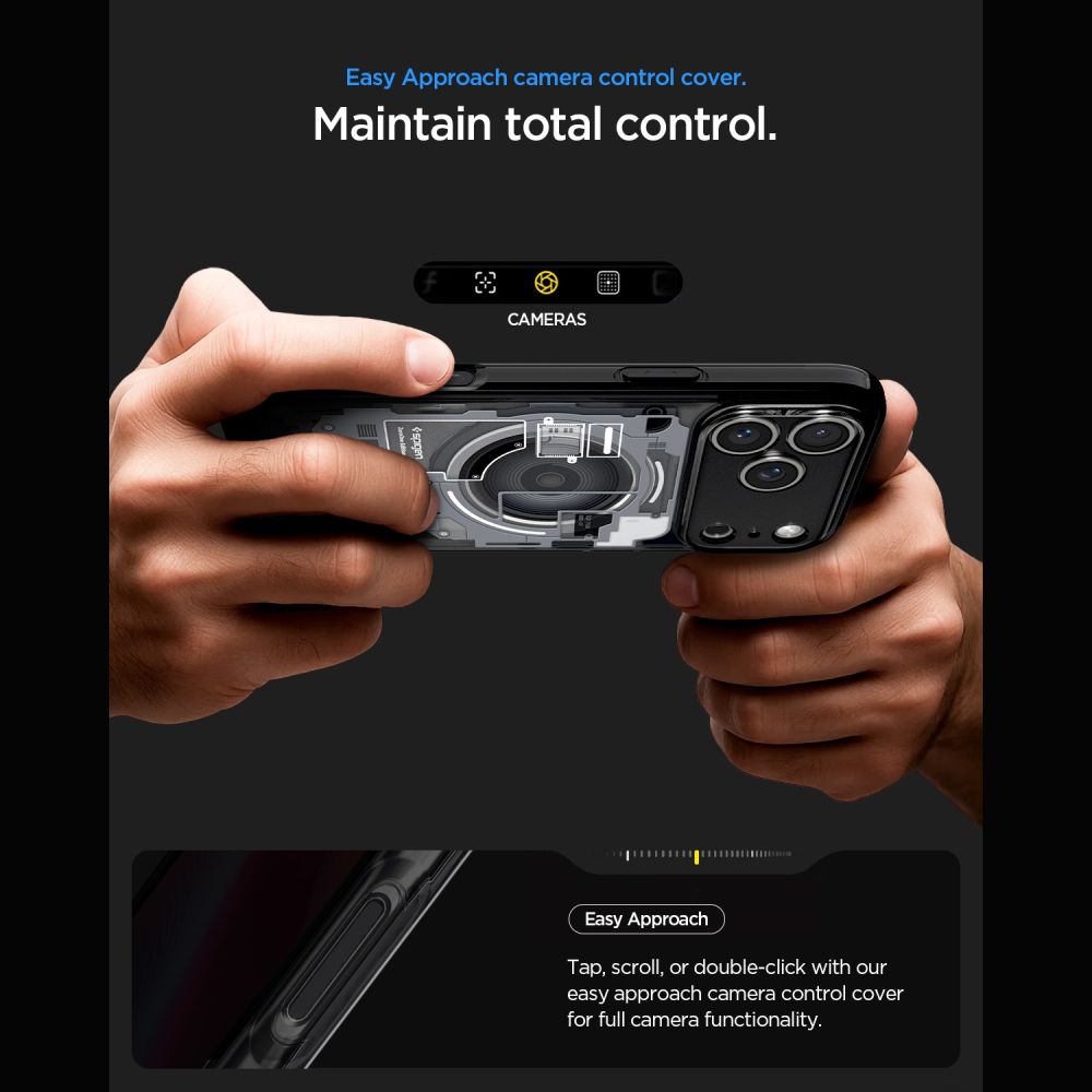 Spigen Ultra Hybrid MagSafe Zero One dėklas iPhone 18 Pro / 17 Pro - juodas -- iPhone 18 Pro / 17 Pro