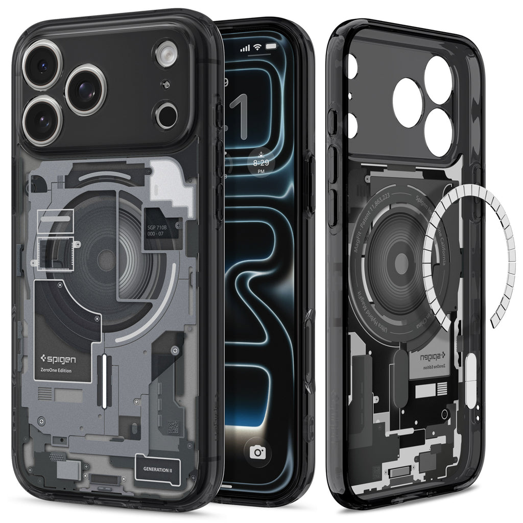 Spigen Ultra Hybrid MagSafe Zero One dėklas iPhone 18 Pro / 17 Pro - juodas -- iPhone 18 Pro / 17 Pro