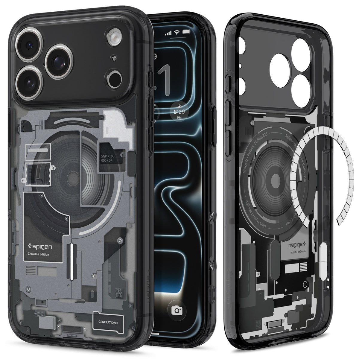 Spigen Ultra Hybrid MagSafe Zero One dėklas iPhone 18 Pro / 17 Pro - juodas -- iPhone 18 Pro / 17 Pro