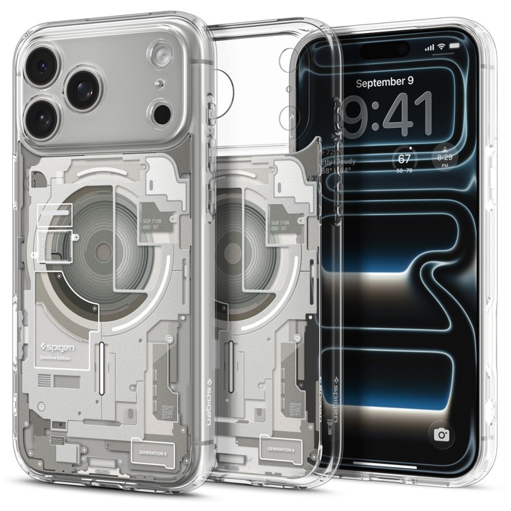 Spigen Ultra Hybrid MagSafe Zero One dėklas iPhone 18 Pro / 17 Pro – Natūralus titanas -- iPhone 18 Pro / 17 Pro