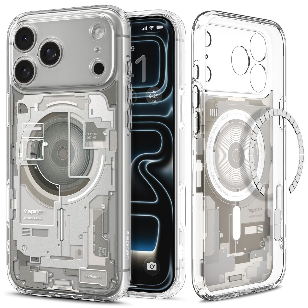Spigen Ultra Hybrid MagSafe Zero One dėklas iPhone 18 Pro / 17 Pro – Natūralus titanas -- iPhone 18 Pro / 17 Pro