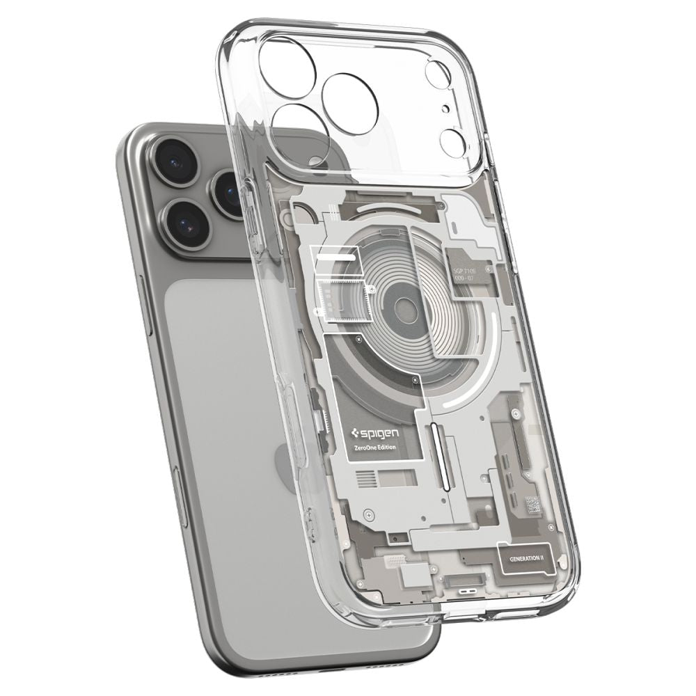 Spigen Ultra Hybrid MagSafe Zero One dėklas iPhone 18 Pro / 17 Pro – Natūralus titanas -- iPhone 18 Pro / 17 Pro