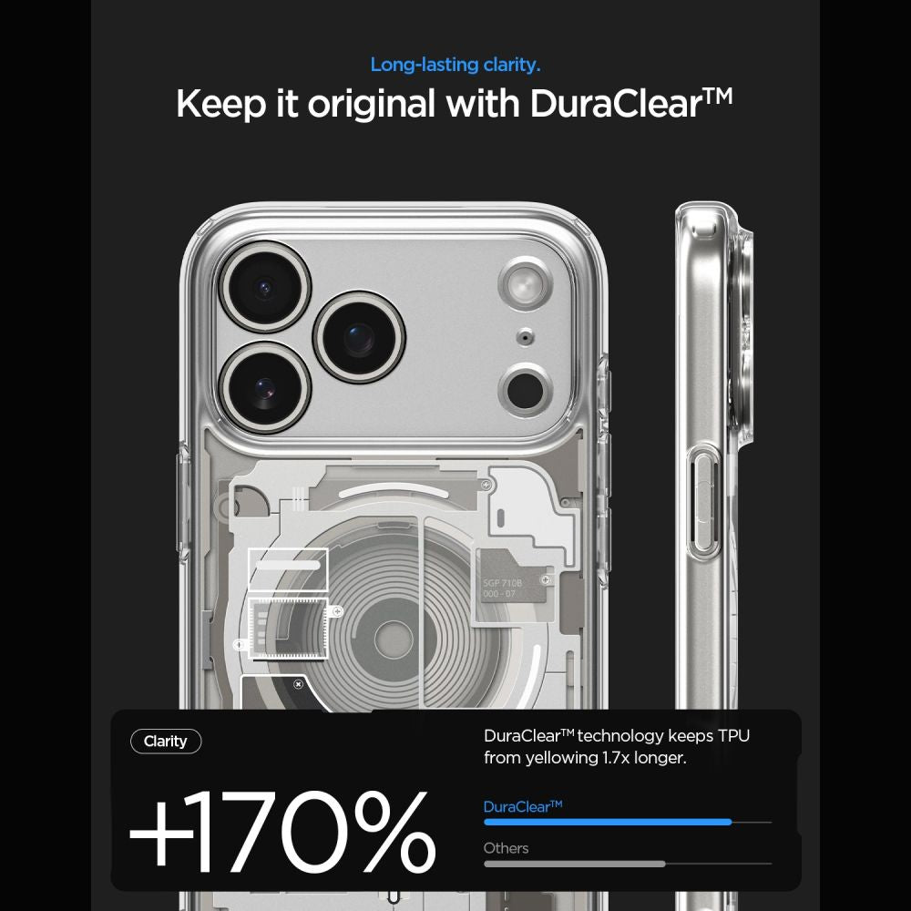 Spigen Ultra Hybrid MagSafe Zero One dėklas iPhone 18 Pro / 17 Pro – Natūralus titanas -- iPhone 18 Pro / 17 Pro