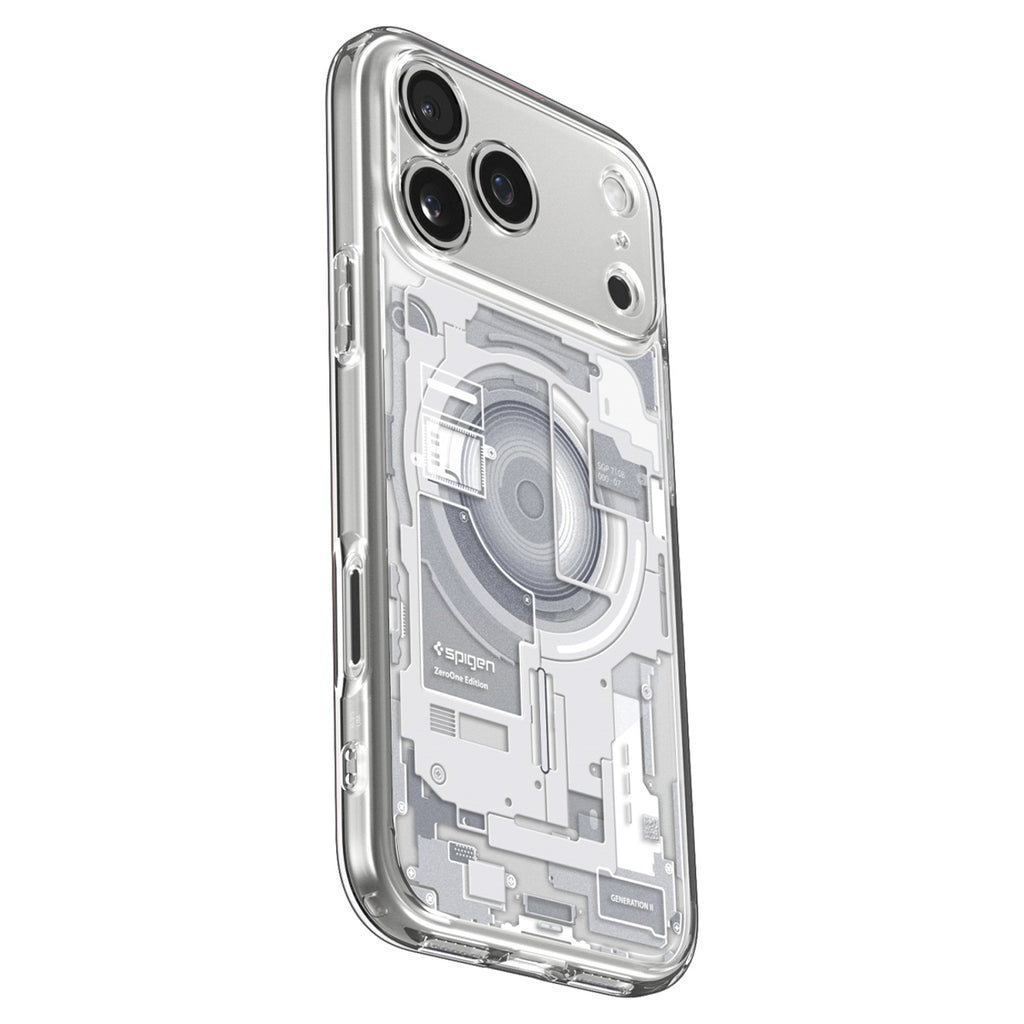 Spigen Ultra Hybrid MagSafe Zero One dėklas iPhone 18 Pro / 17 Pro – Baltas -- iPhone 18 Pro / 17 Pro