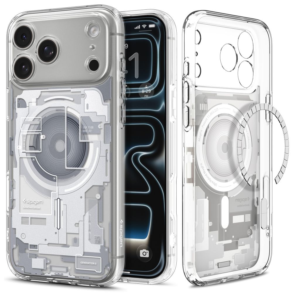 Spigen Ultra Hybrid MagSafe Zero One dėklas iPhone 18 Pro / 17 Pro – Baltas -- iPhone 18 Pro / 17 Pro