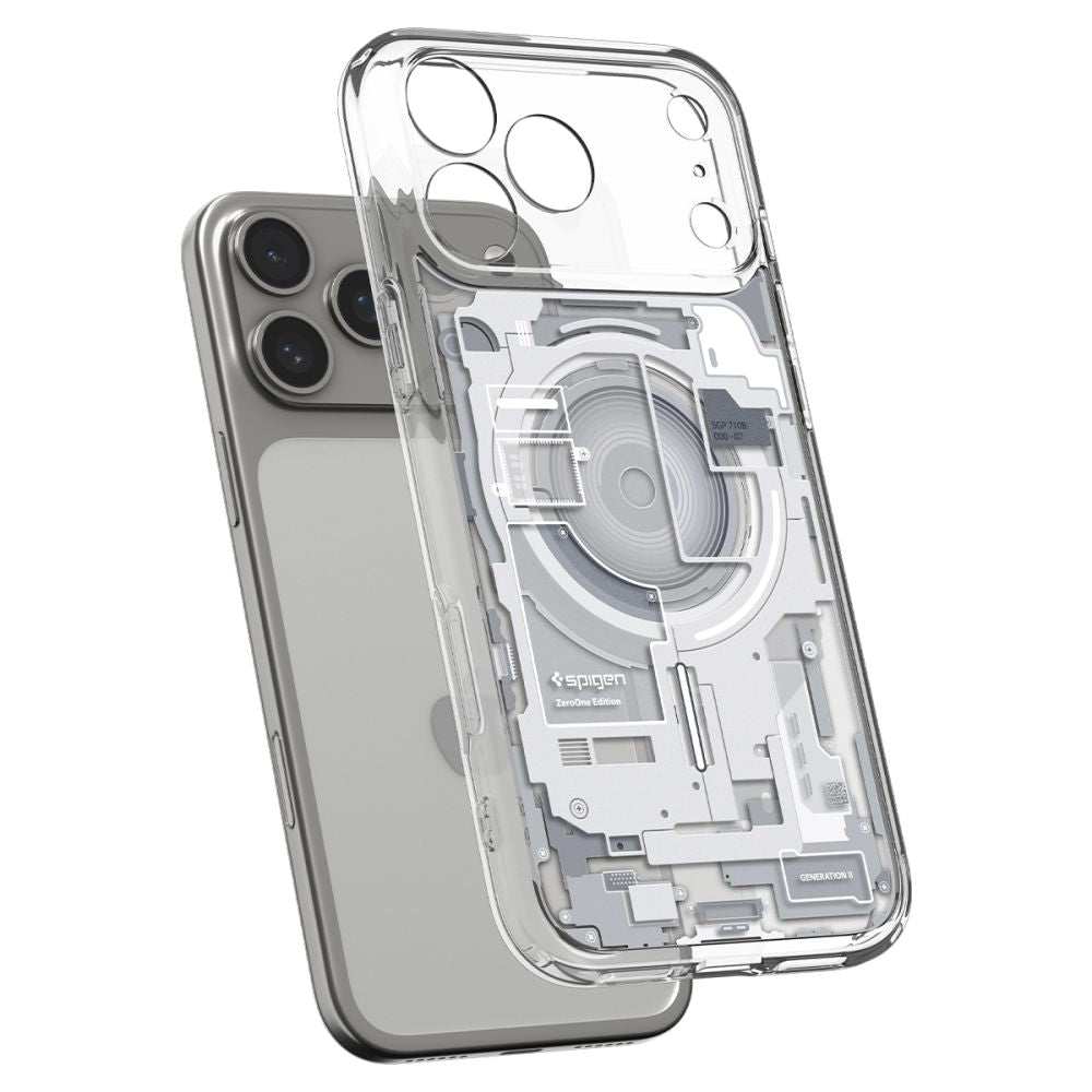 Spigen Ultra Hybrid MagSafe Zero One dėklas iPhone 18 Pro / 17 Pro – Baltas -- iPhone 18 Pro / 17 Pro