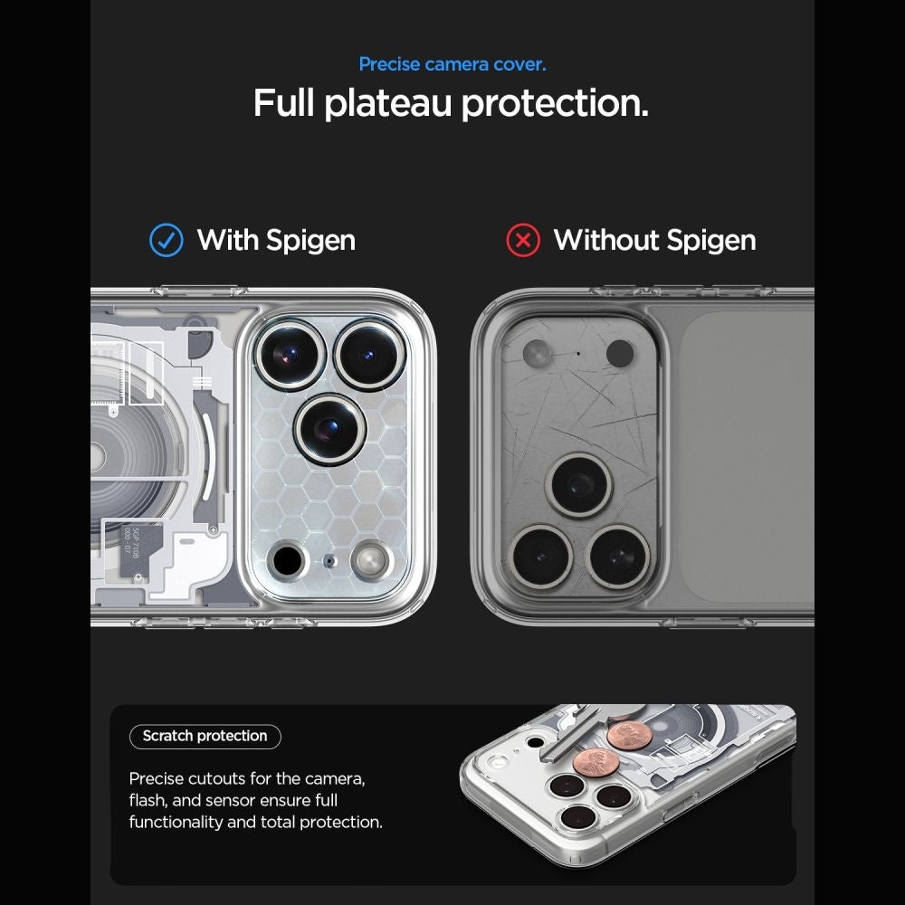 Spigen Ultra Hybrid MagSafe Zero One dėklas iPhone 18 Pro / 17 Pro – Baltas -- iPhone 18 Pro / 17 Pro