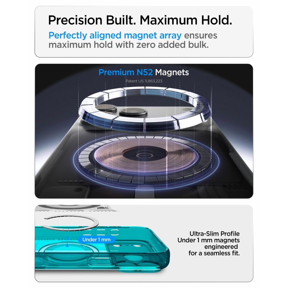 Spigen Ultra Hybrid MagSafe dėklas iPhone 18 Pro / 17 Pro – šviesi mėlyna -- iPhone 18 Pro / 17 Pro