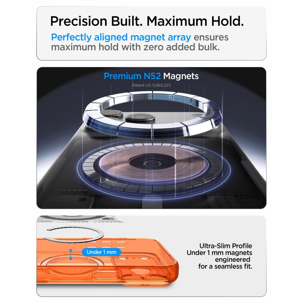 Spigen Ultra Hybrid MagSafe dėklas iPhone 18 Pro Max / 17 Pro Max – Oranžinis -- iPhone 18 Pro Max / 17 Pro Max