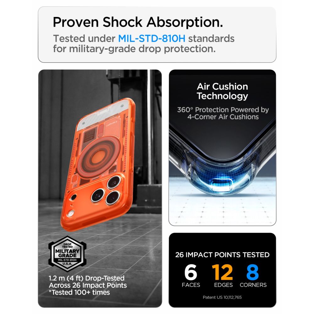 Spigen Ultra Hybrid MagSafe dėklas iPhone 18 Pro Max / 17 Pro Max – Oranžinis -- iPhone 18 Pro Max / 17 Pro Max