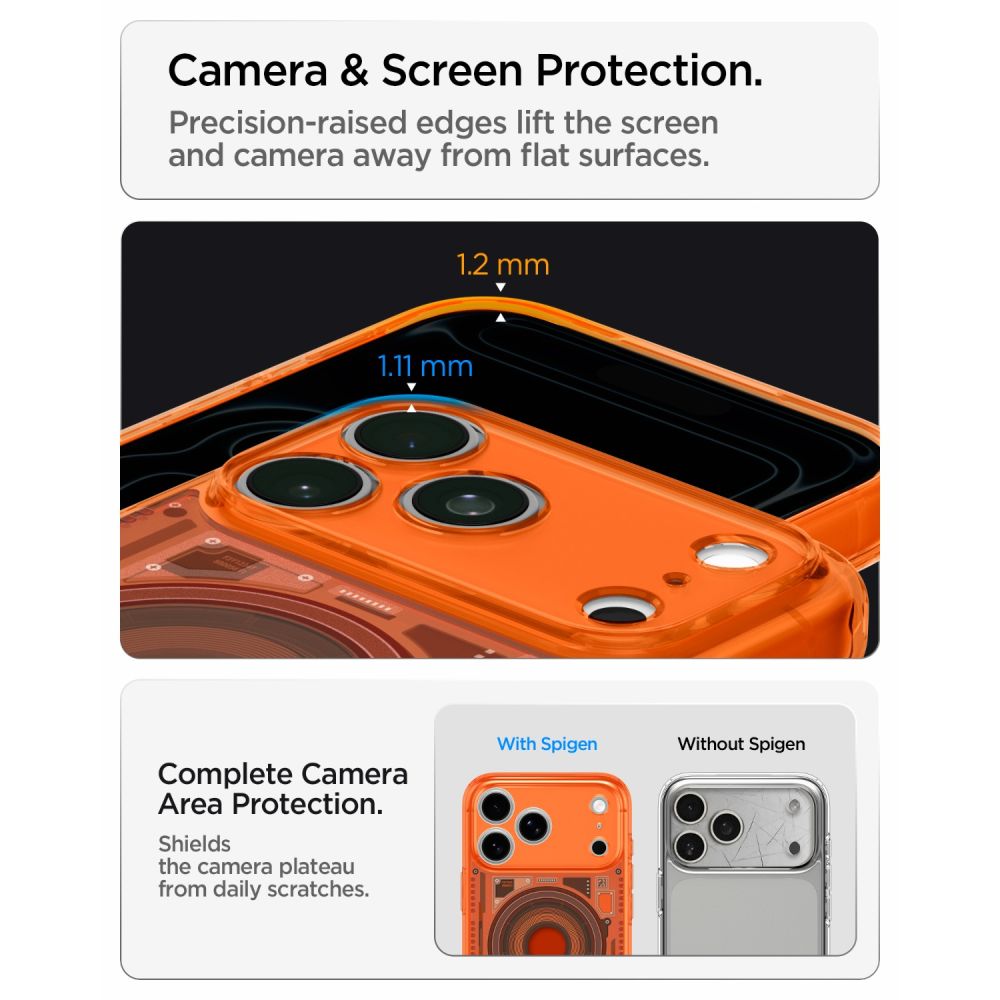 Spigen Ultra Hybrid MagSafe dėklas iPhone 18 Pro Max / 17 Pro Max – Oranžinis -- iPhone 18 Pro Max / 17 Pro Max