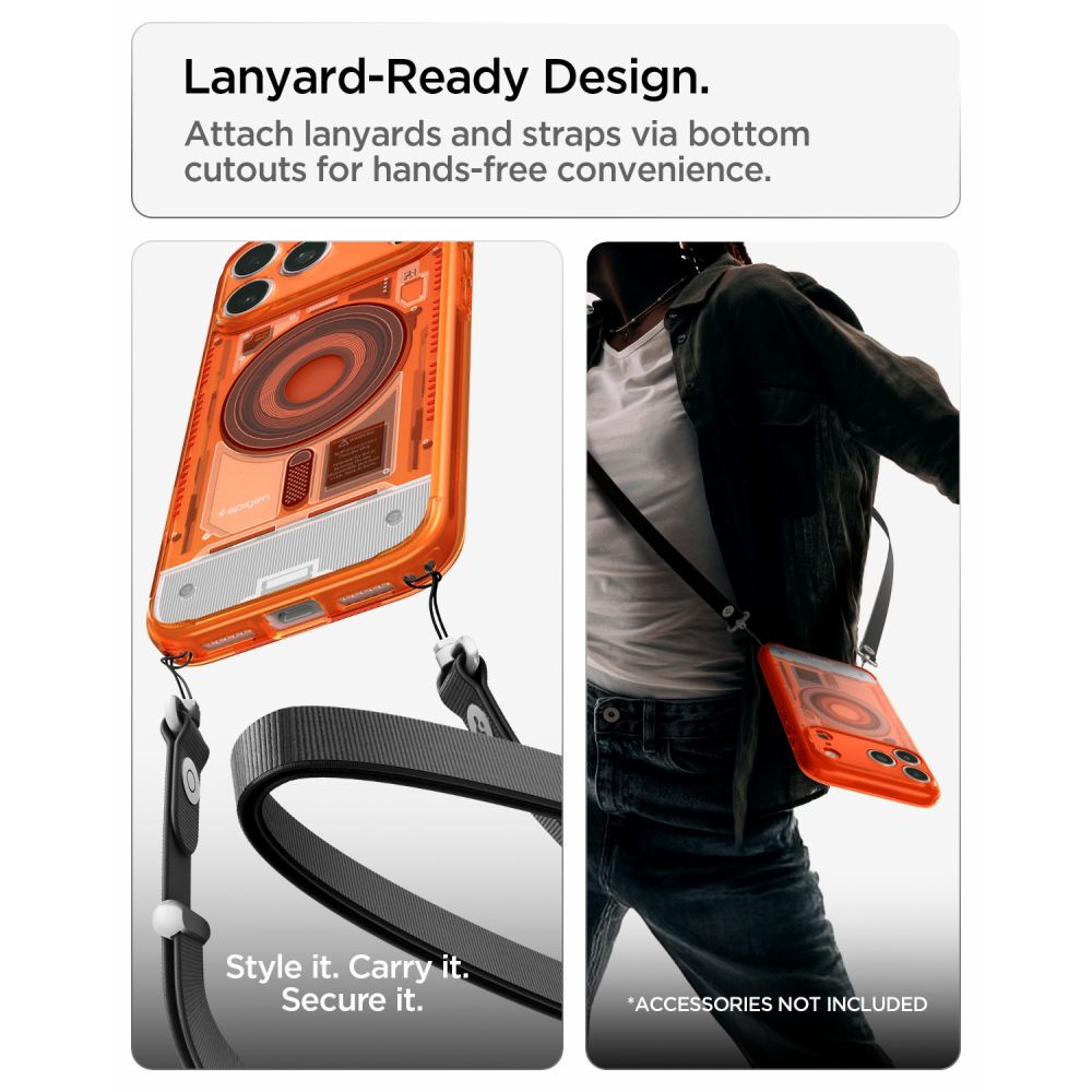 Spigen Ultra Hybrid MagSafe dėklas iPhone 18 Pro Max / 17 Pro Max – Oranžinis -- iPhone 18 Pro Max / 17 Pro Max