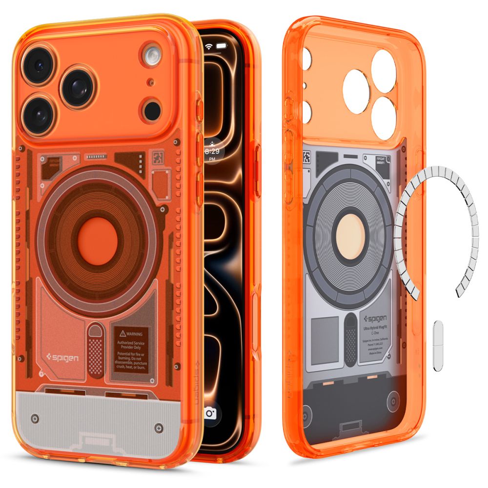 Spigen Ultra Hybrid MagSafe dėklas iPhone 18 Pro Max / 17 Pro Max – Oranžinis -- iPhone 18 Pro Max / 17 Pro Max