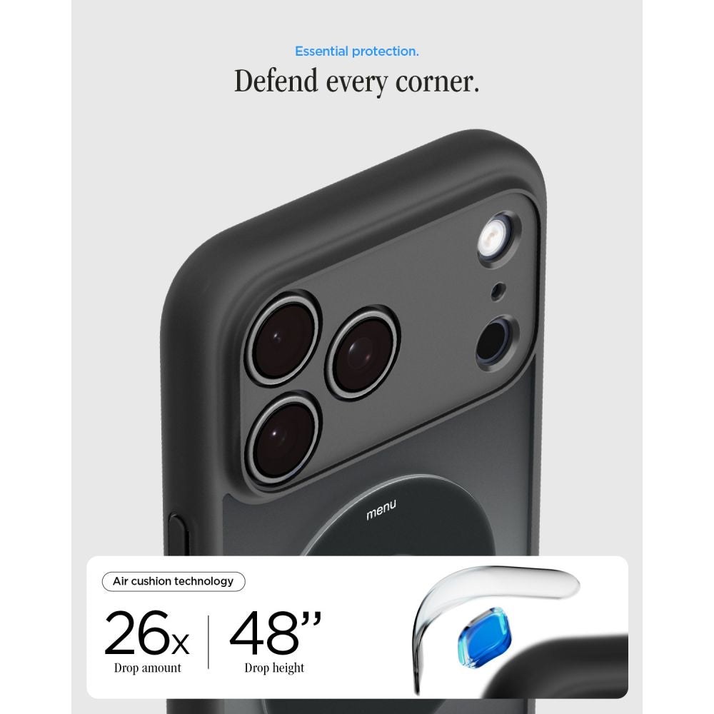Spigen Ultra Hybrid MagSafe dėklas iPhone 18 Pro Max / 17 Pro Max – juodas -- iPhone 18 Pro Max / 17 Pro Max